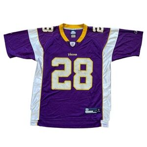 rare 2007 minnesota vikings adrian peterson 28 nfl football jersey shirt